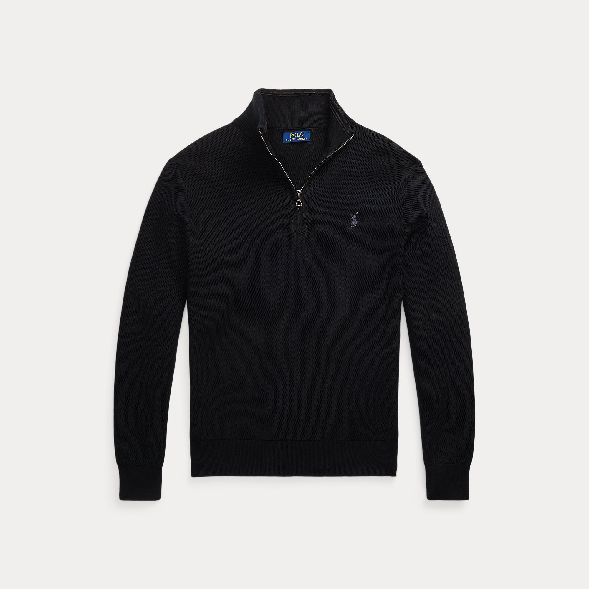 Mesh-Knit Cotton Quarter-Zip Sweater - BoUvy