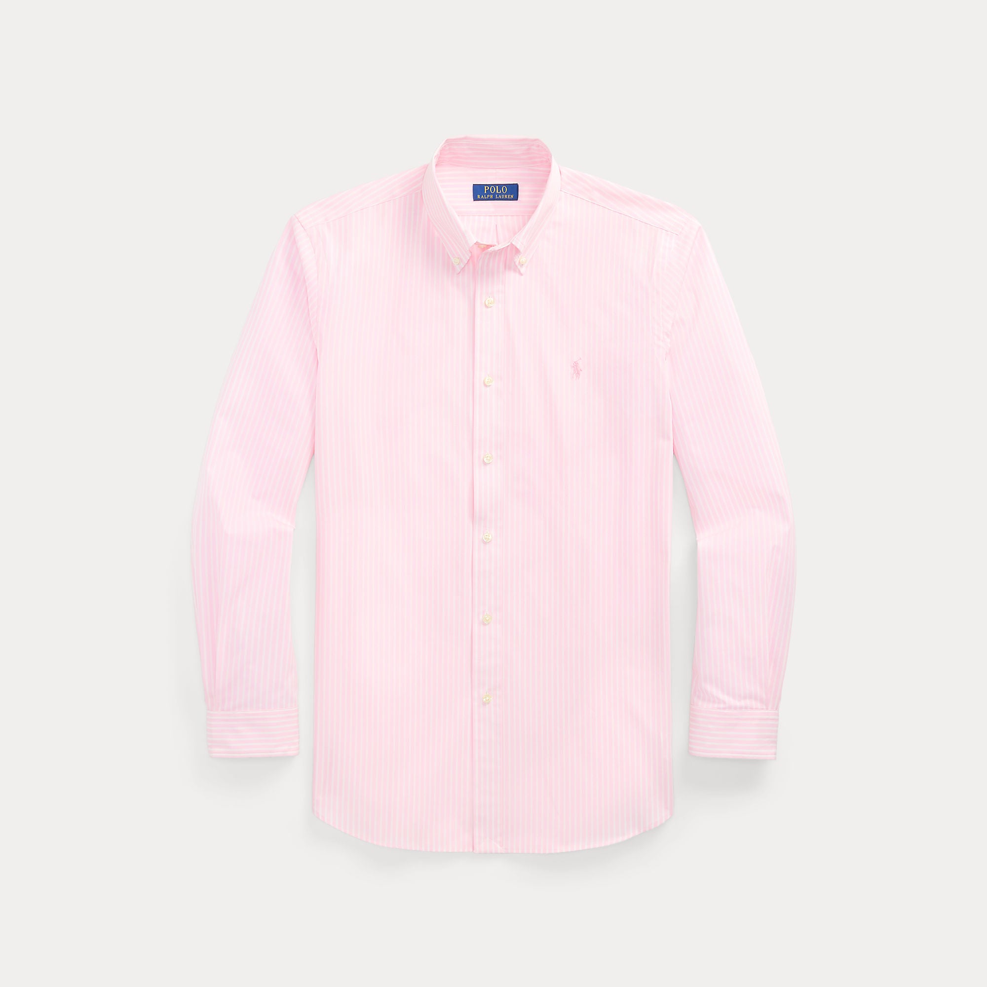 CUSTOM FIT STRIPED STRETCH POPLIN SHIRT - BoUvy