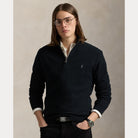 Mesh-Knit Cotton Quarter-Zip Sweater - BoUvy