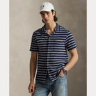 Striped Pointelle-Ribbed Camp Shirt - BoUvy