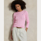 Cable-Knit Cotton Crewneck Sweater - BoUvy