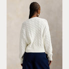 Oversize Cable-Knit Cotton Crewneck Sweater - BoUvy