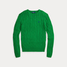 Cable-Knit Cotton Crewneck Sweater - BoUvy