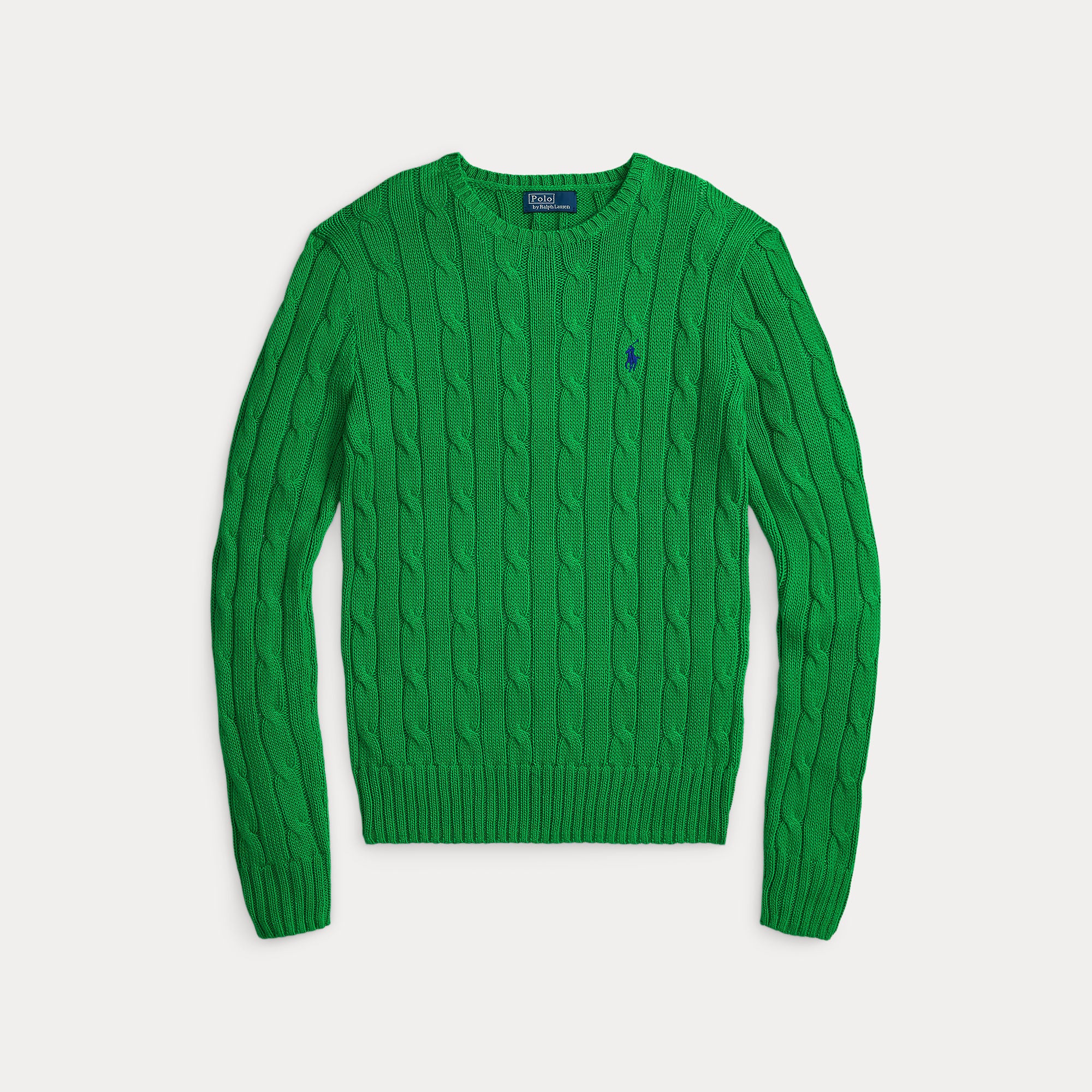 Cable-Knit Cotton Crewneck Sweater - BoUvy