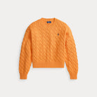 Oversize Cable-Knit Cotton Crewneck Sweater - BoUvy