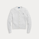 Cable-Knit Cotton Crewneck Cardigan - BoUvy