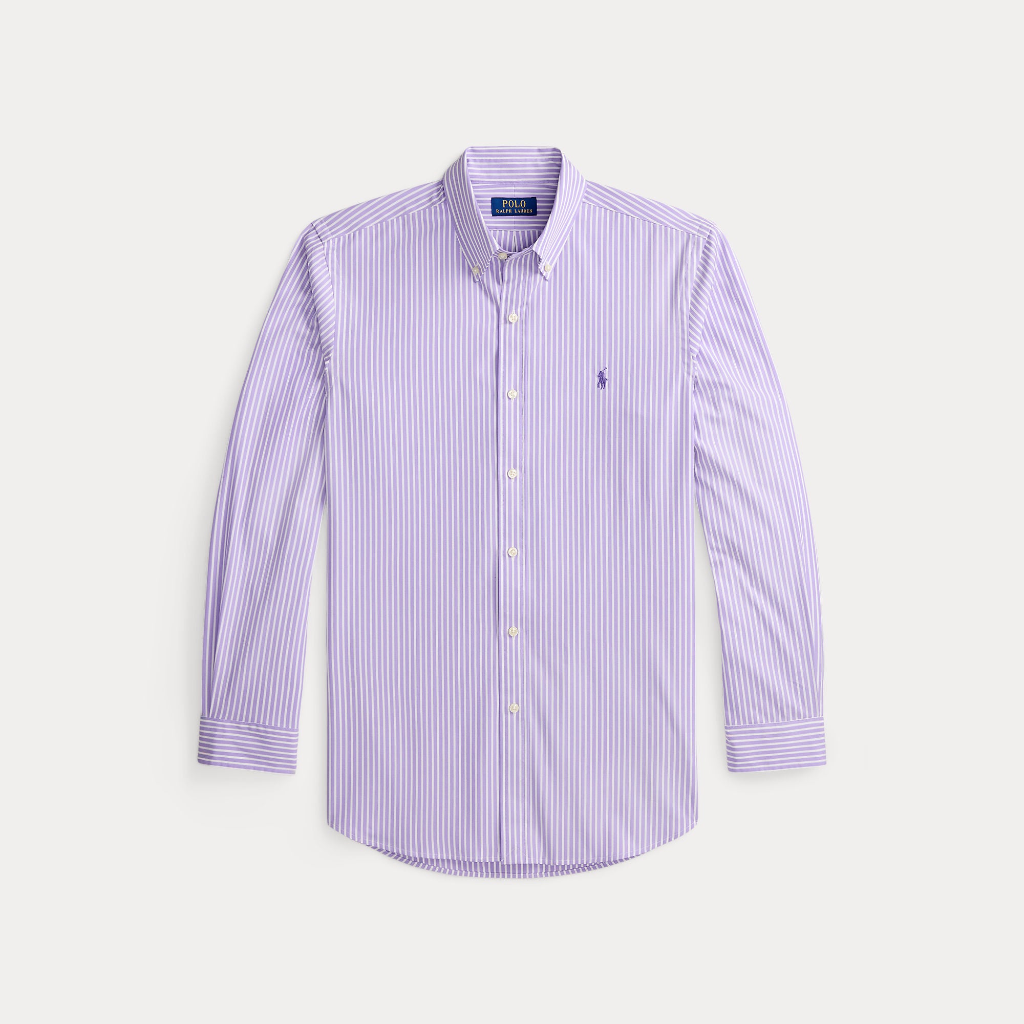 CUSTOM FIT STRIPED STRETCH POPLIN SHIRT - BoUvy