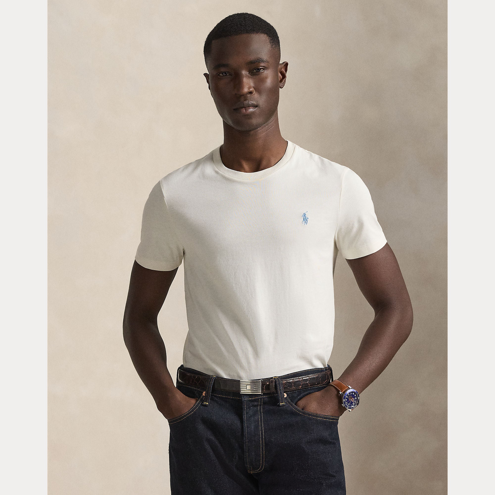 Custom Slim Fit Jersey Crewneck T-Shirt - BoUvy