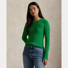 Cable-Knit Cotton Crewneck Sweater - BoUvy