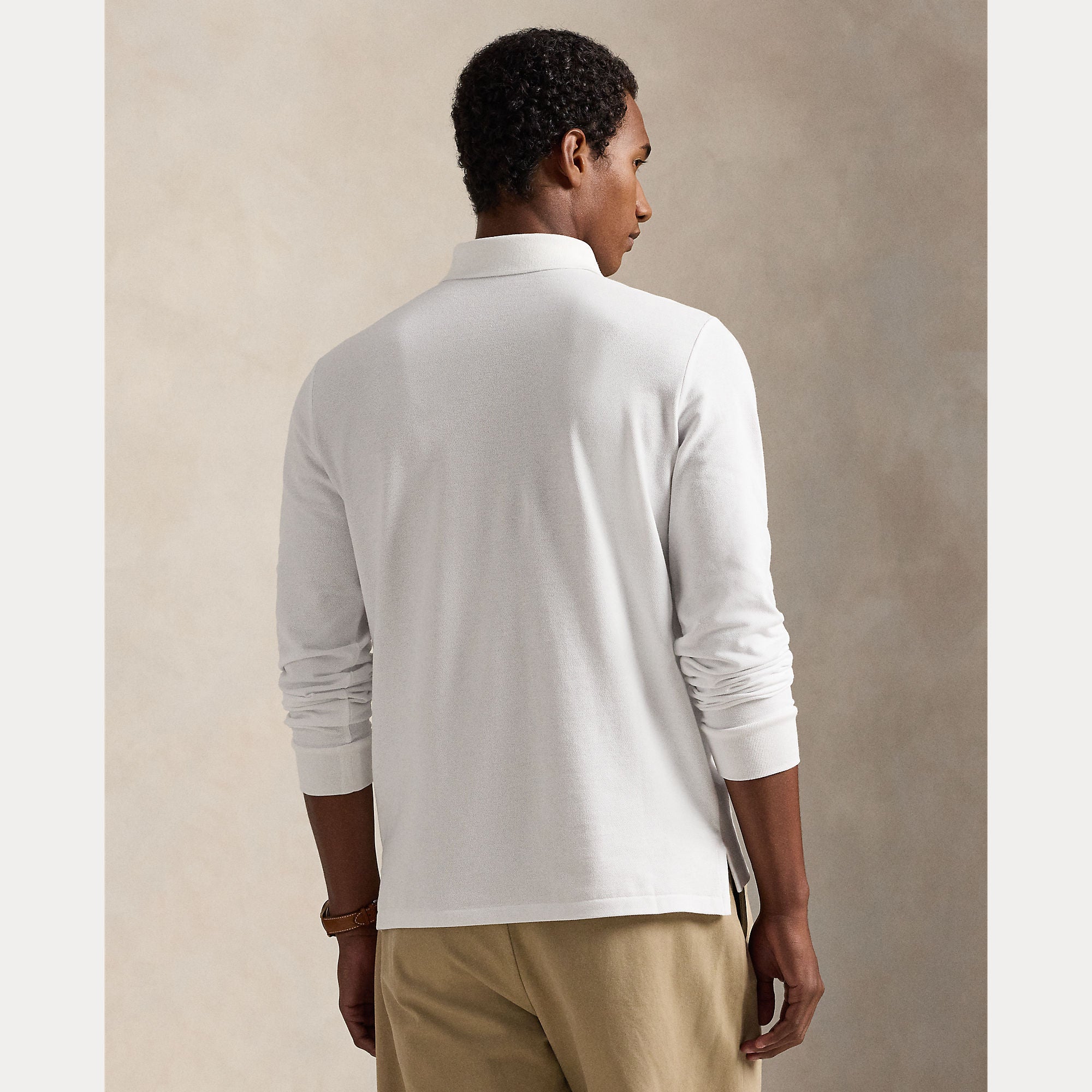 Mesh Long-Sleeve Polo Shirt - BoUvy