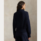 Cable-Knit Cotton Quarter-Zip Sweater - BoUvy
