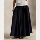 Contrast-Waistband A-Line Skirt - BoUvy