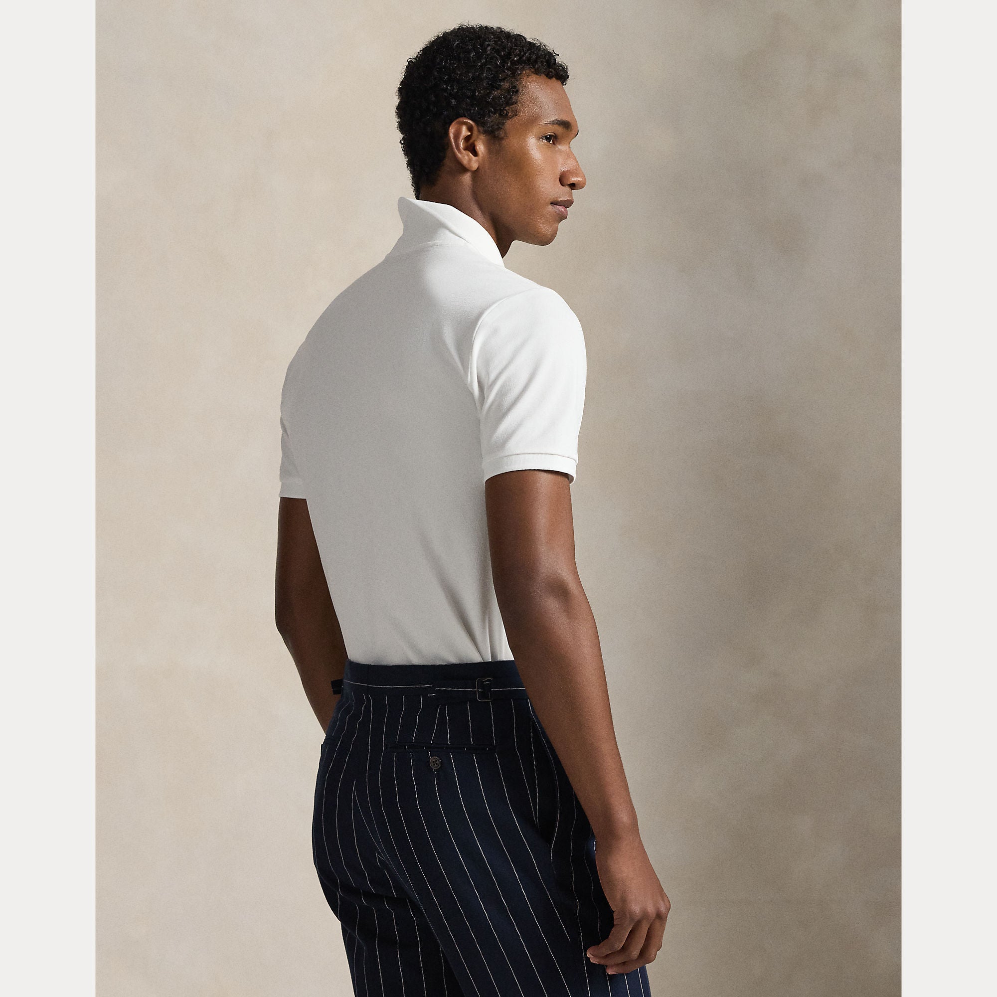 Custom Slim Fit Stretch Mesh Polo Shirt - BoUvy