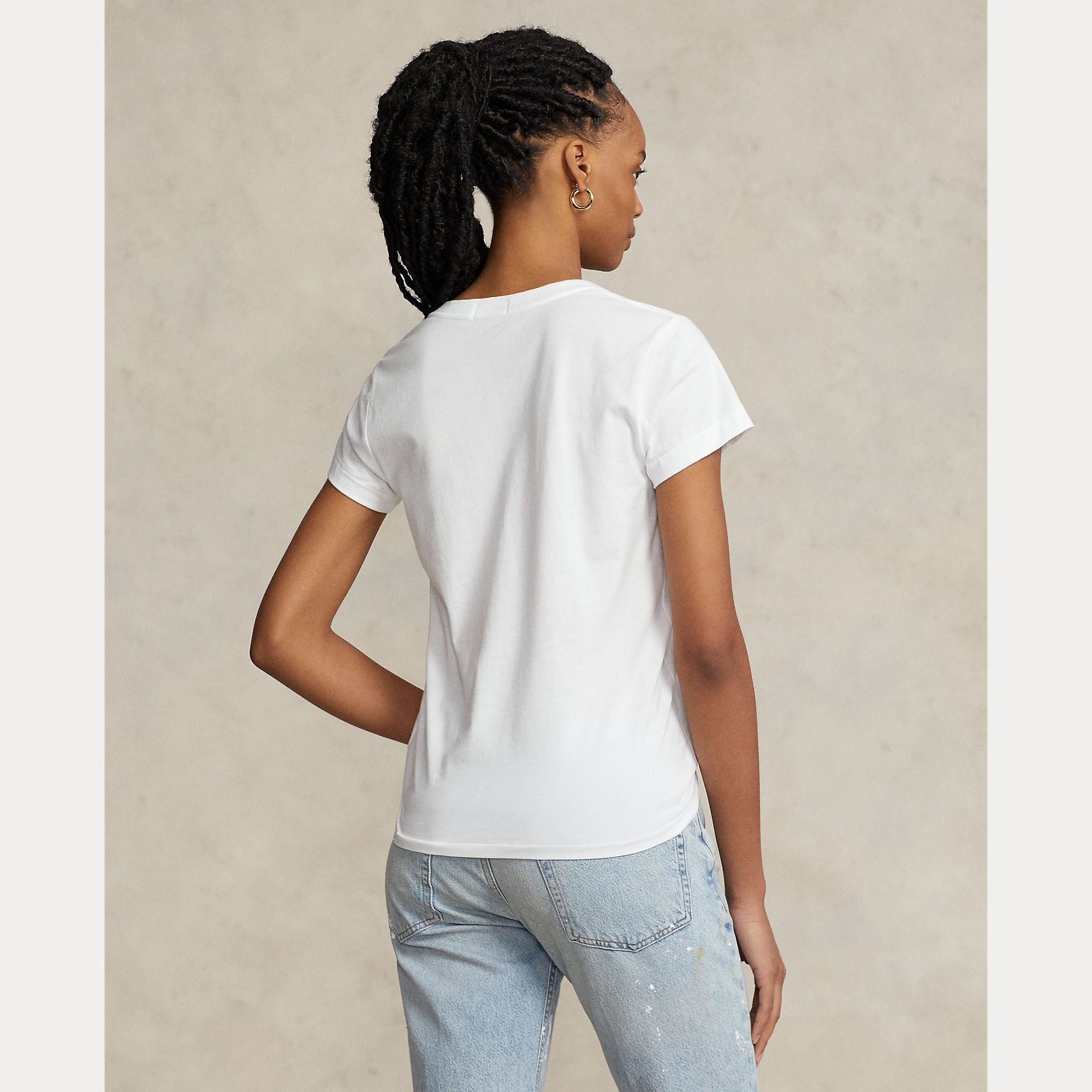Cotton Jersey V-Neck Tee - BoUvy