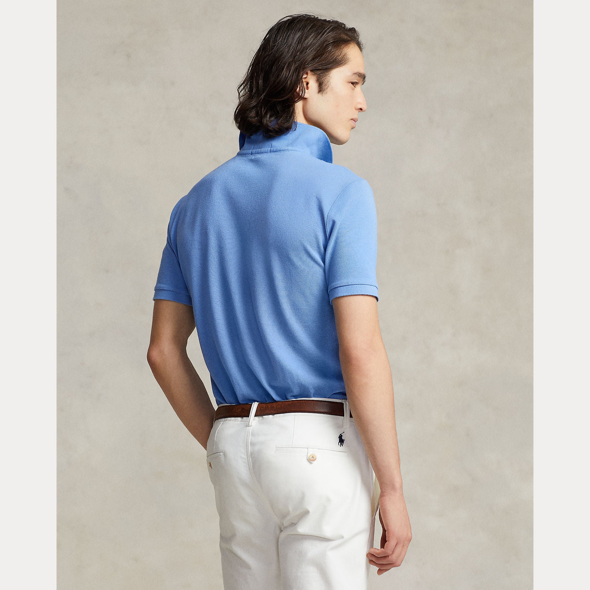 Slim Fit Mesh Polo Shirt - BoUvy