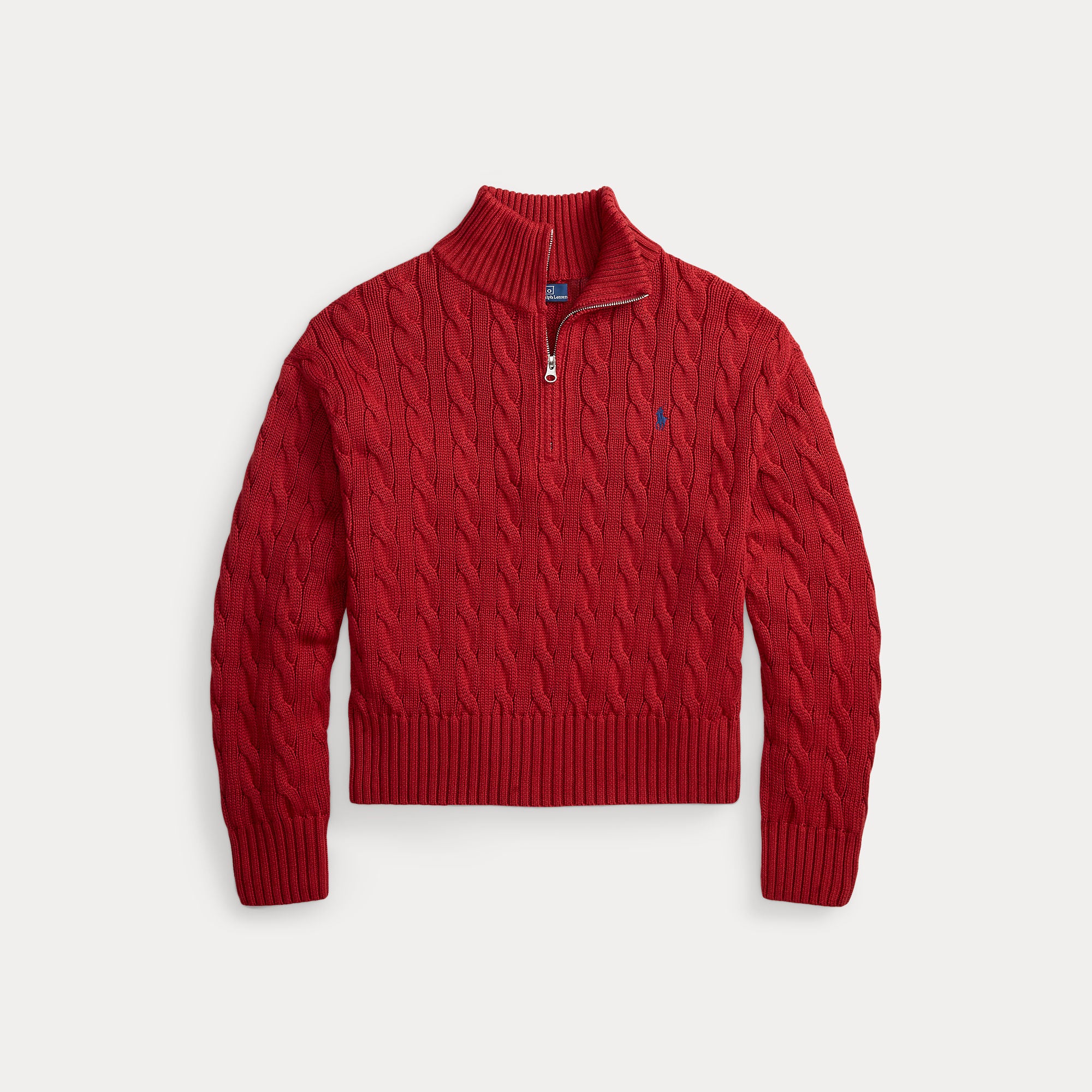 Cable-Knit Cotton Quarter-Zip Sweater - BoUvy