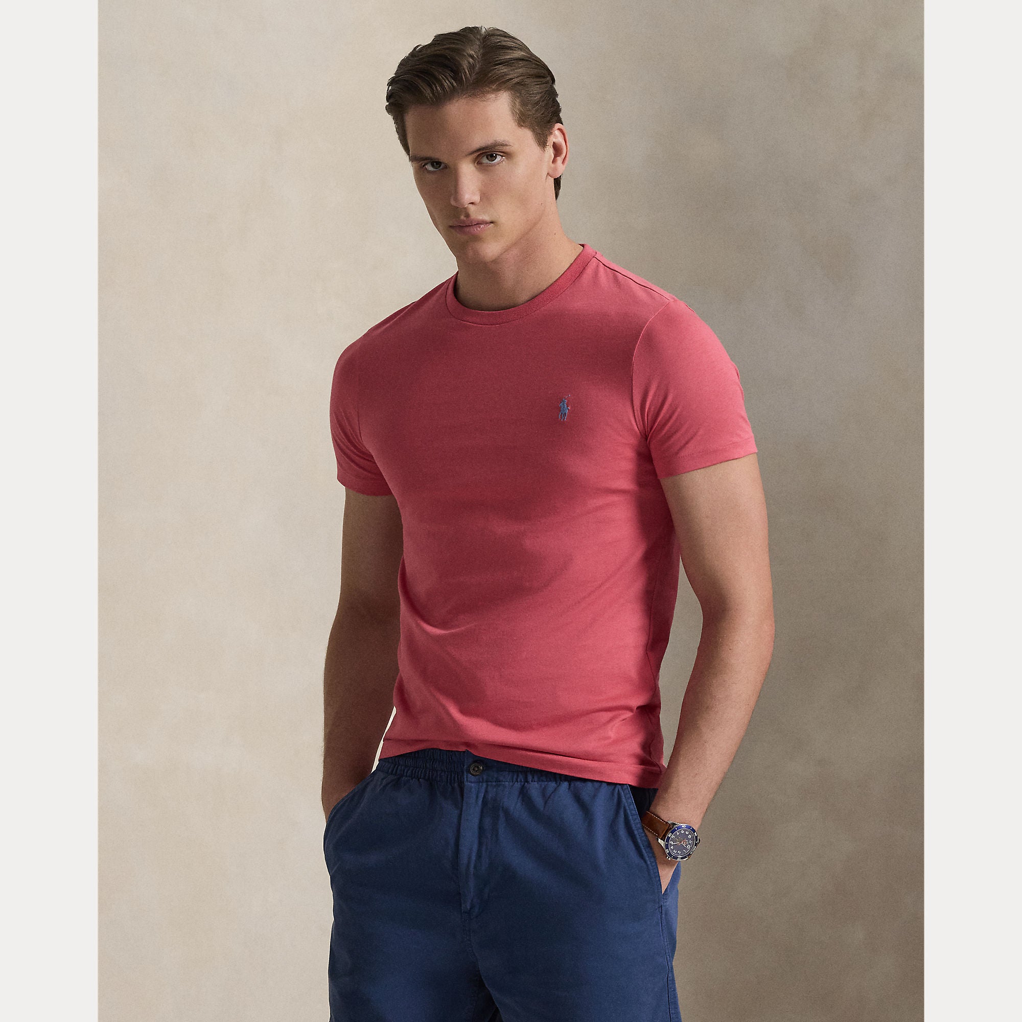 Custom Slim Fit Jersey Crewneck T-Shirt - BoUvy