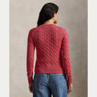 Cable-Knit Cotton Crewneck Cardigan - BoUvy