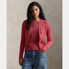 Cable-Knit Cotton Crewneck Cardigan - BoUvy
