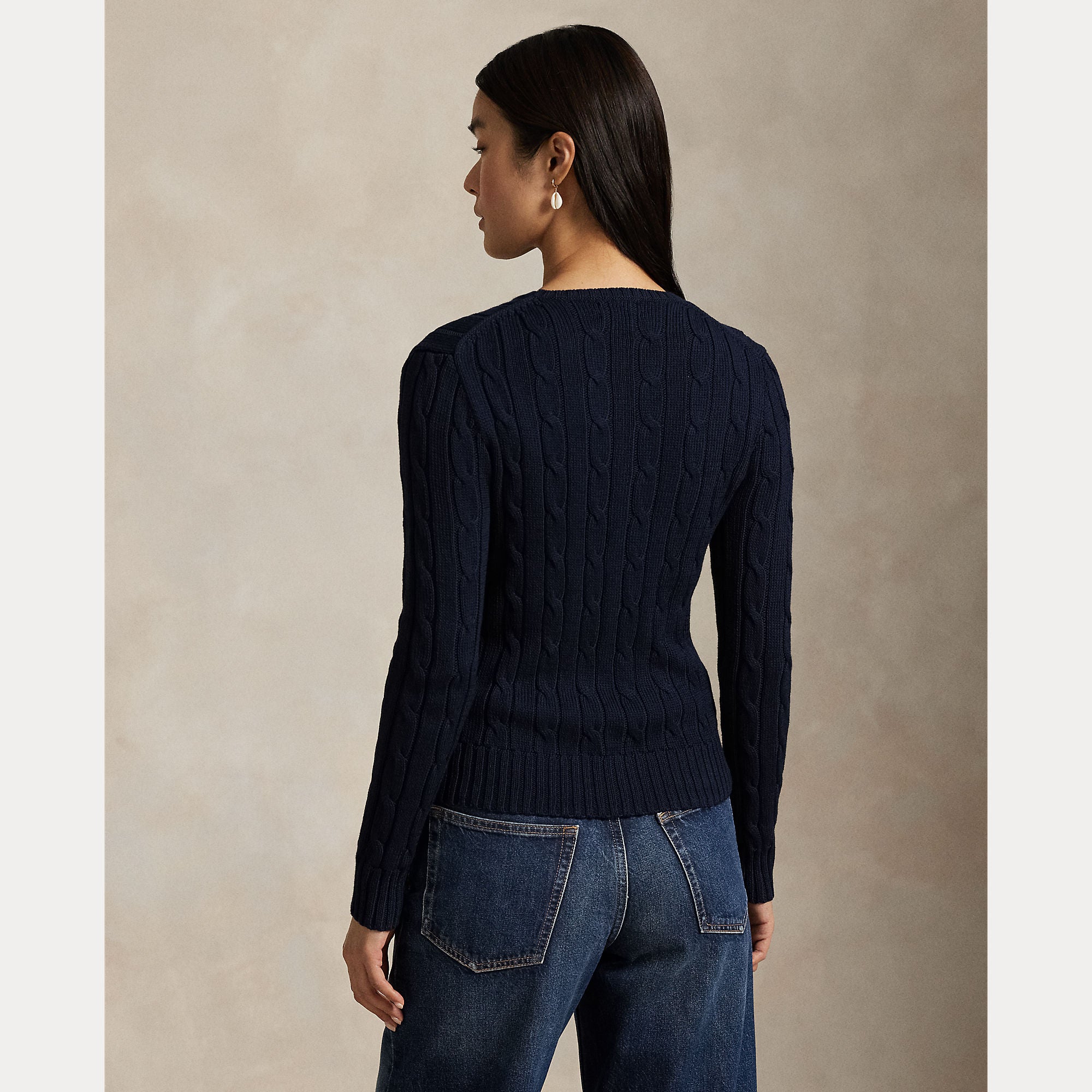Cable-Knit Cotton Crewneck Sweater - BoUvy