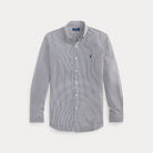 CUSTOM FIT STRIPED STRETCH POPLIN SHIRT - BoUvy