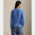 Cable-Knit Cotton Crewneck Cardigan - BoUvy