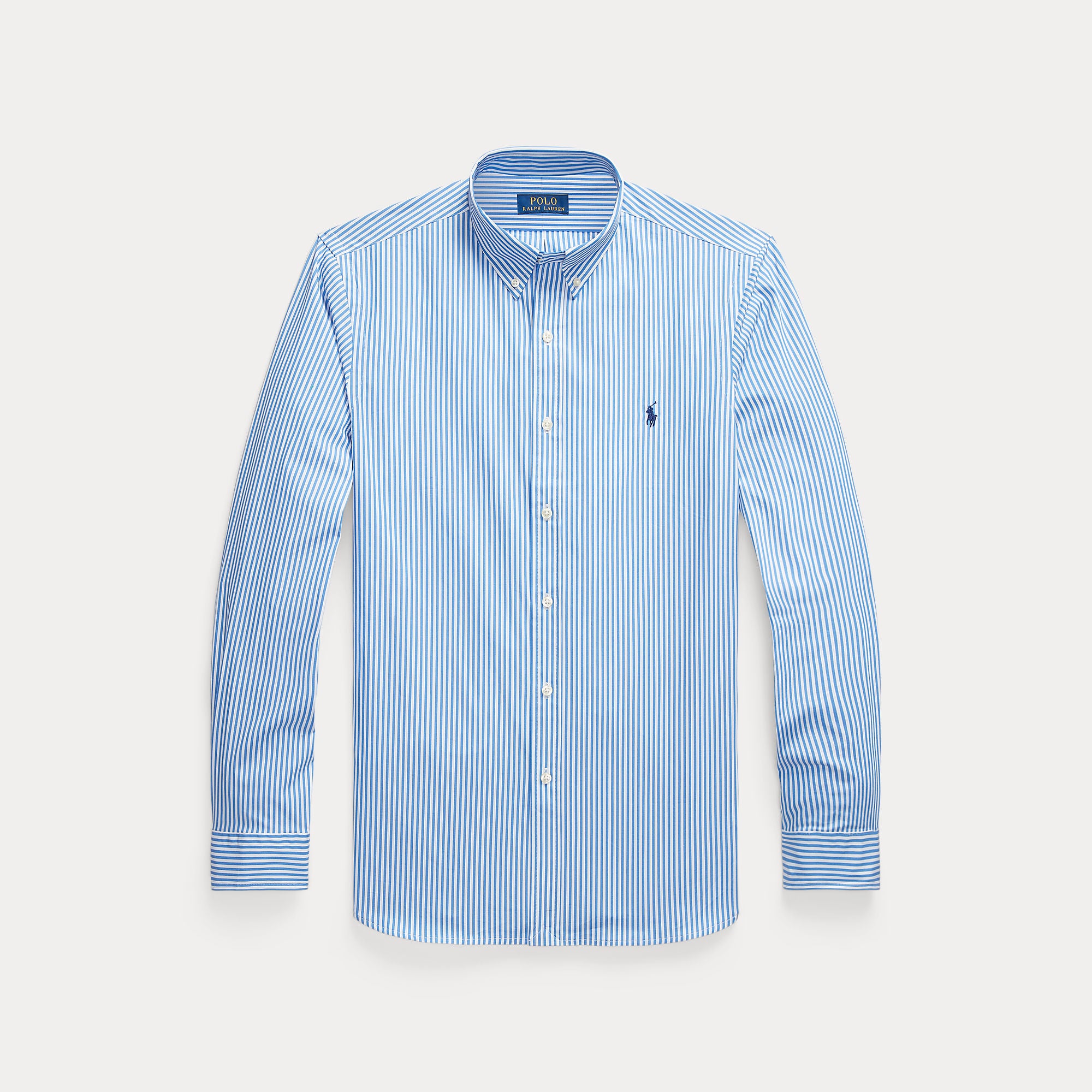 Custom Fit Striped Stretch Poplin Shirt - BoUvy