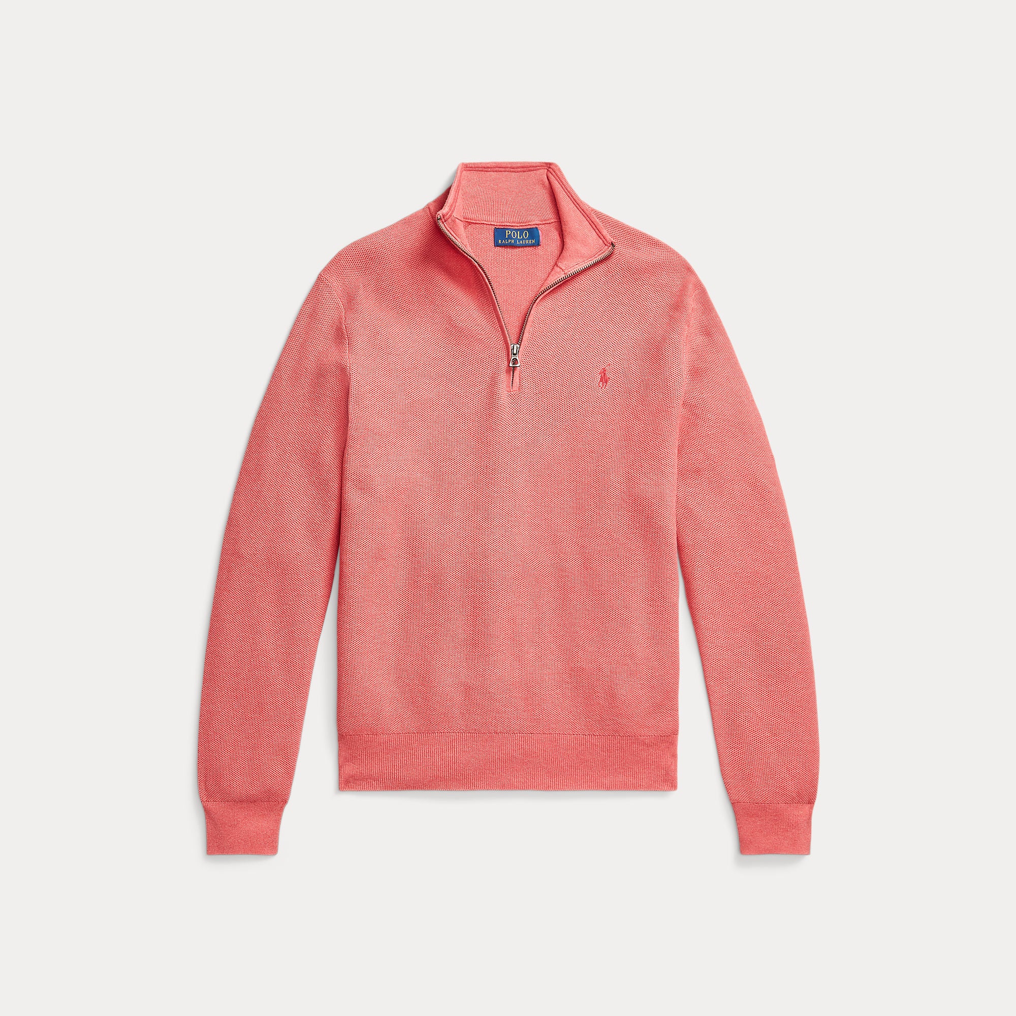 Mesh-Knit Cotton Quarter-Zip Sweater - BoUvy