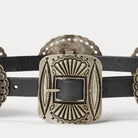 Metal-Accent Leather Belt - BoUvy