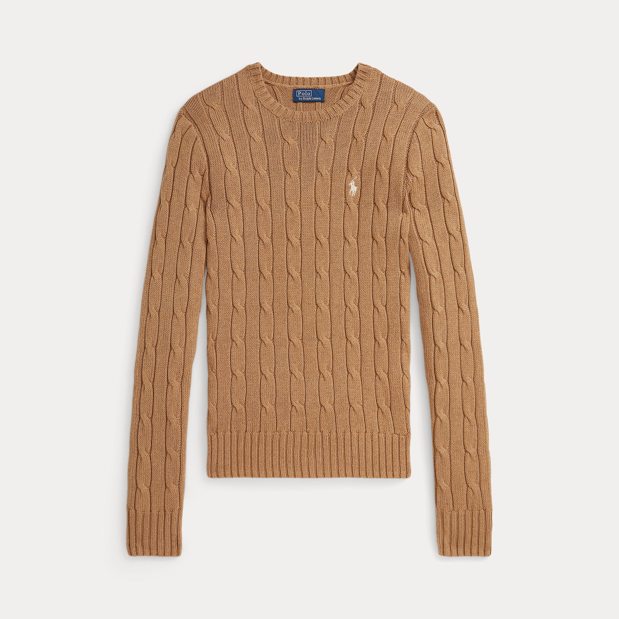 Cable-Knit Cotton Crewneck Sweater - BoUvy