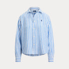 Wide Cropped Striped Linen Shirt - BoUvy