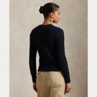 Cable-Knit Cotton Crewneck Cardigan - BoUvy