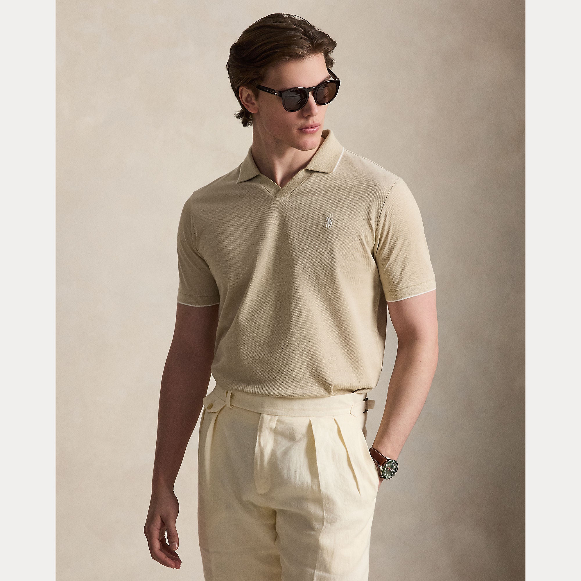 Jacquard Mesh Polo Shirt - BoUvy