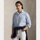 Custom Fit Herringbone Linen-Blend Shirt - BoUvy