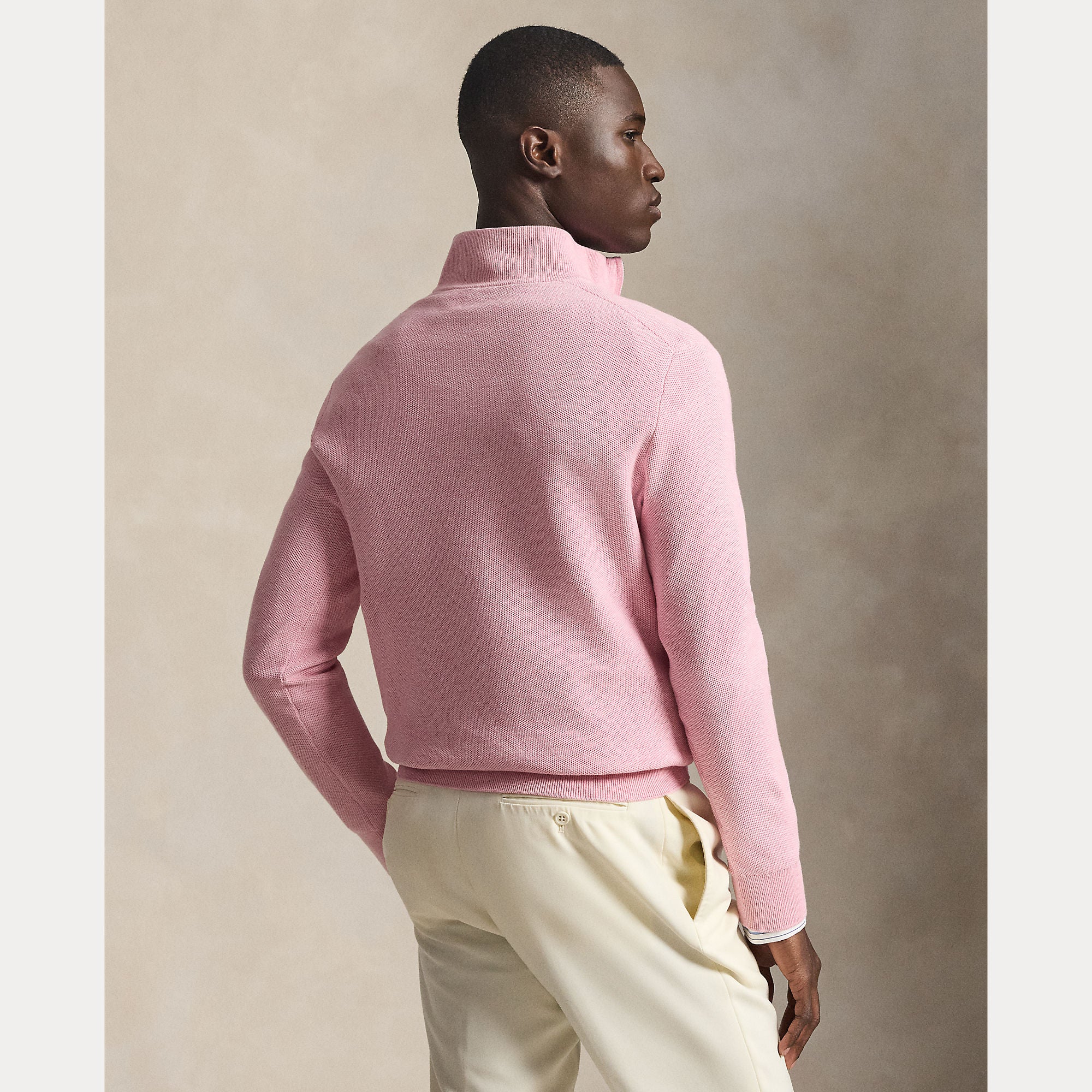 Mesh-Knit Cotton Quarter-Zip Sweater - BoUvy