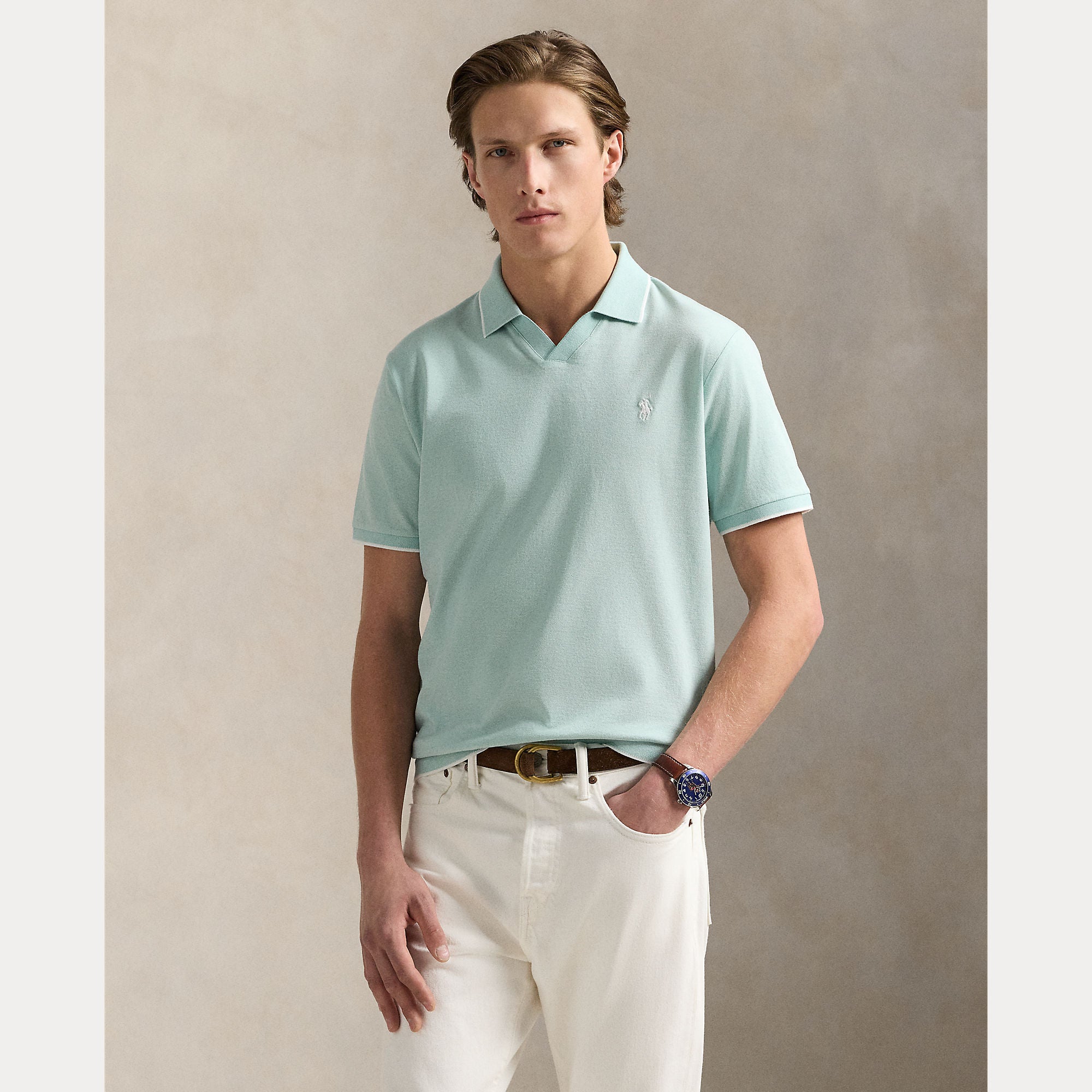 Jacquard Mesh Polo Shirt - BoUvy