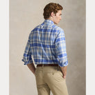 Custom Fit Plaid Linen-Blend Shirt - BoUvy