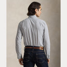 CUSTOM FIT PLAID STRETCH POPLIN SHIRT - BoUvy