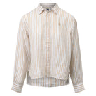 Wide Cropped Gingham Linen Shirt - BoUvy
