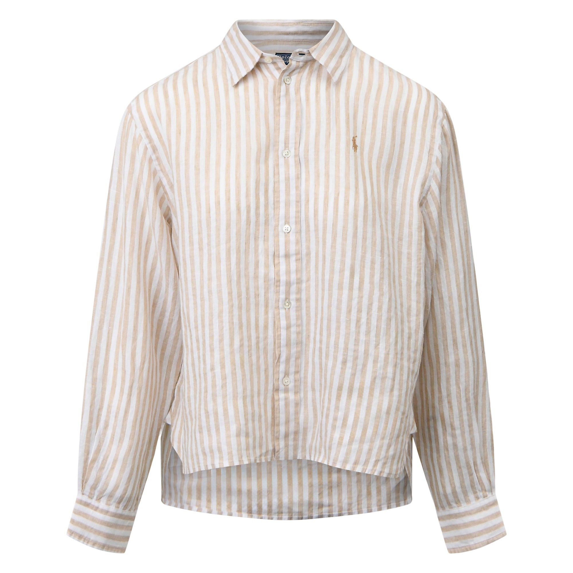 Wide Cropped Gingham Linen Shirt - BoUvy