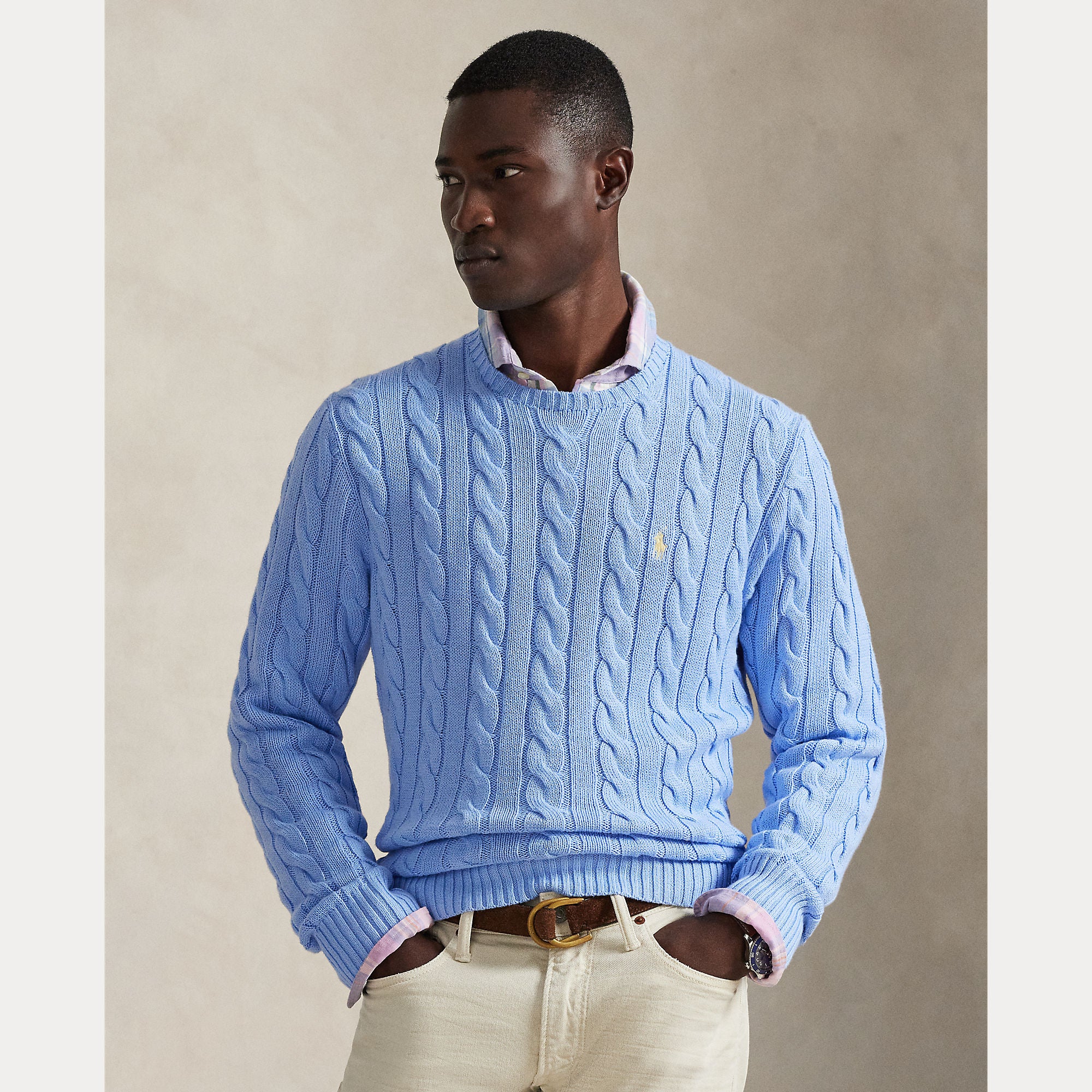 Cable-Knit Cotton Sweater - BoUvy