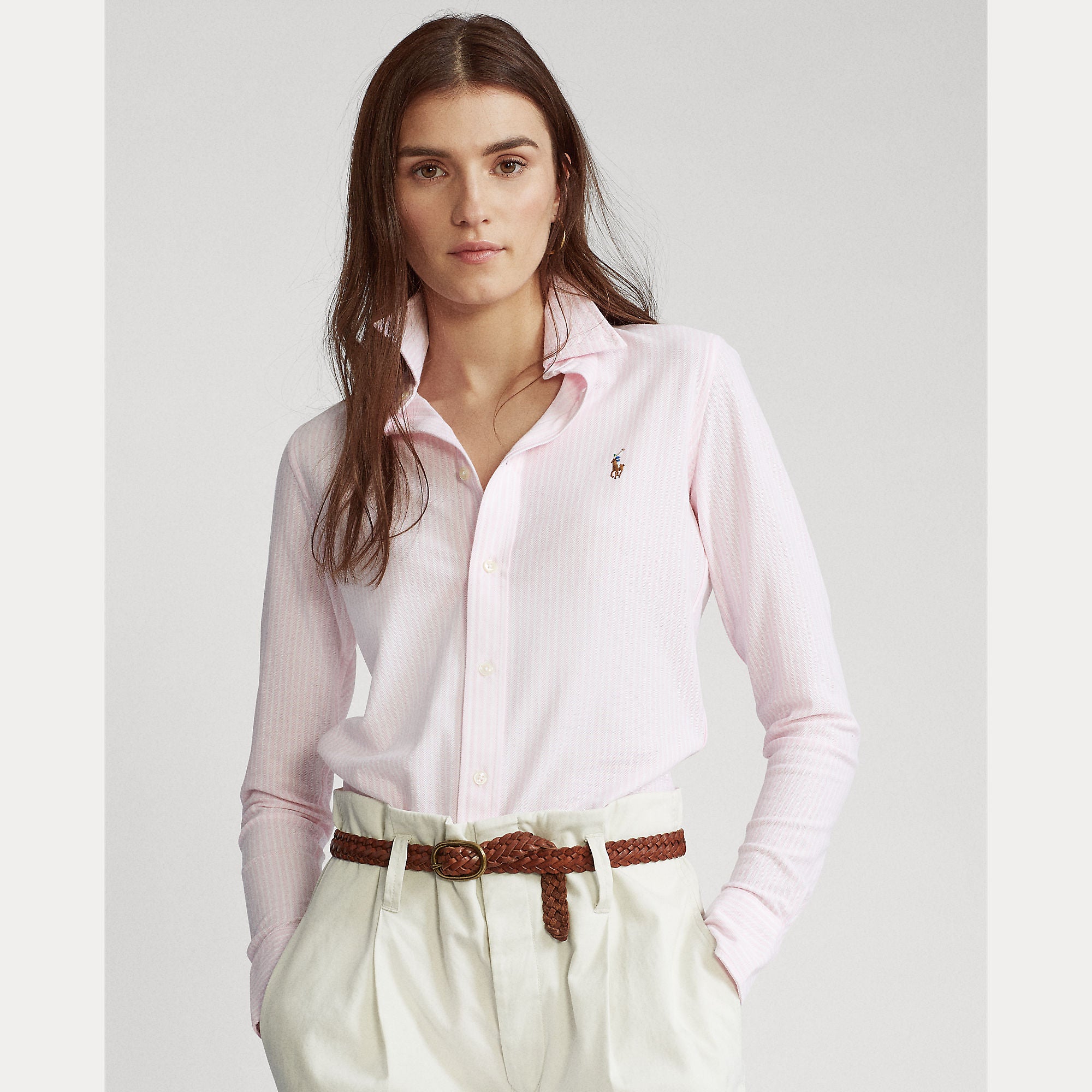 Striped Knit Oxford Shirt - BoUvy