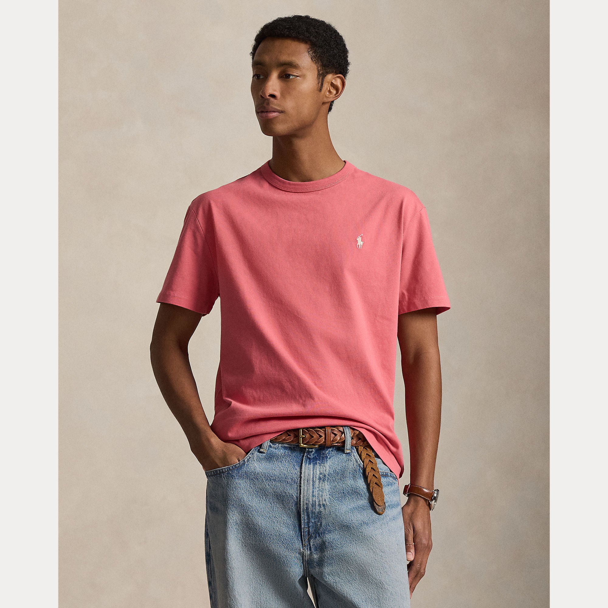 Classic Fit Jersey Crewneck T-Shirt - BoUvy