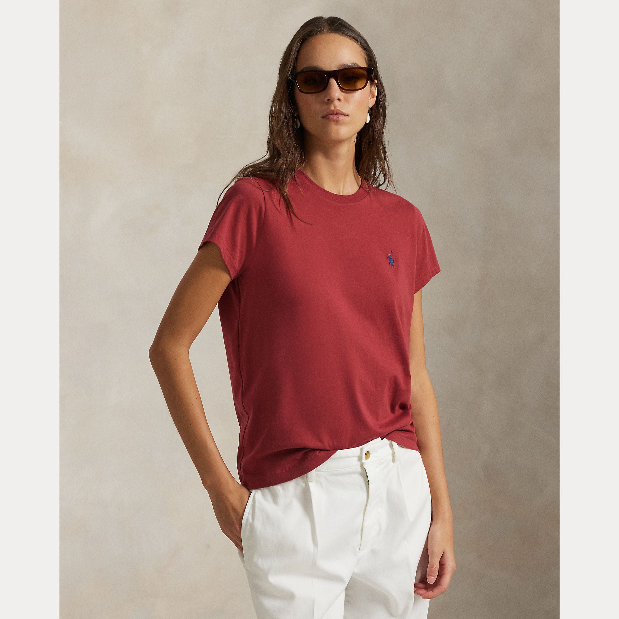 Cotton Jersey Crewneck Tee - BoUvy