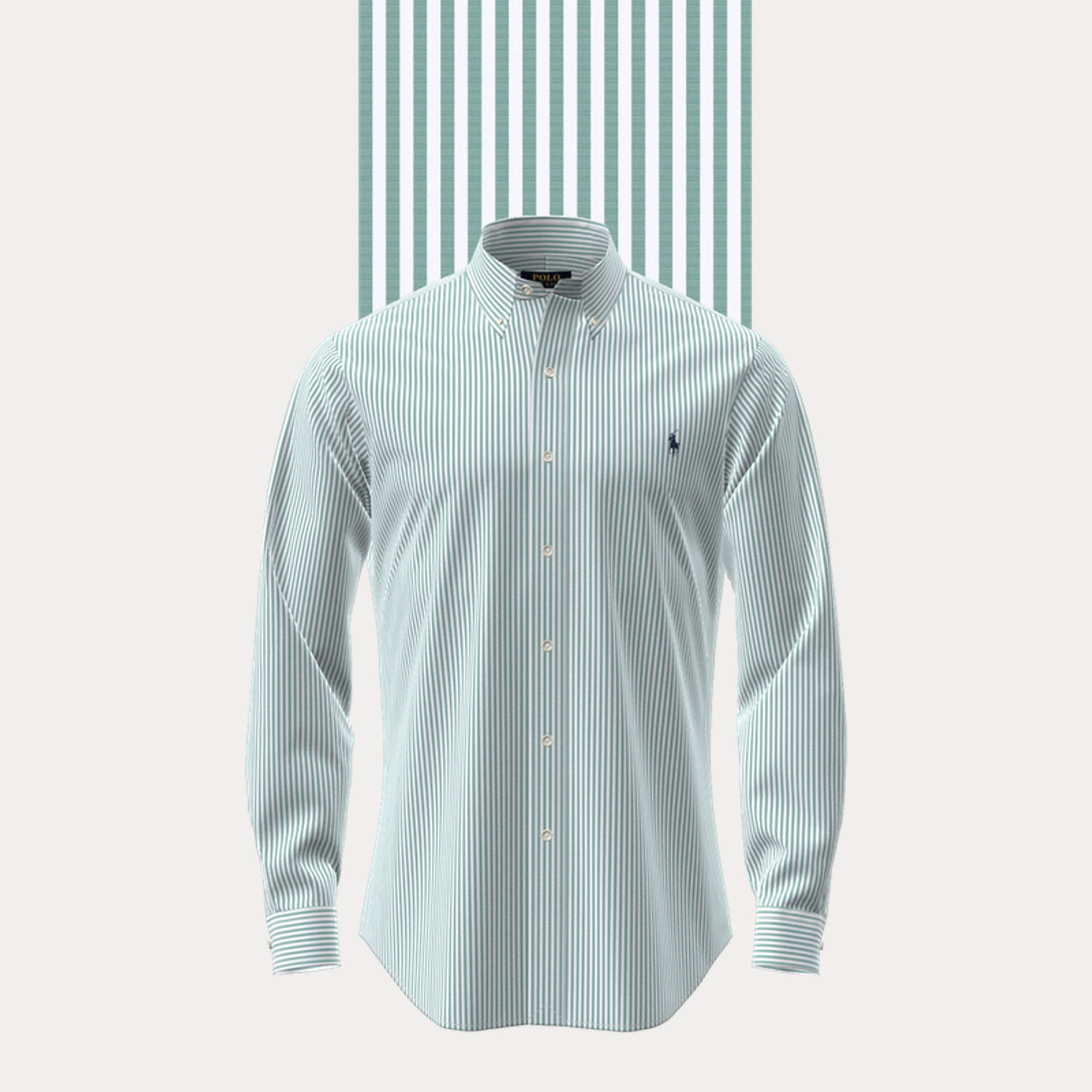 Custom Fit Striped Stretch Poplin Shirt - BoUvy