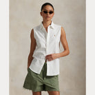 Cotton Oxford Sleeveless Shirt - BoUvy