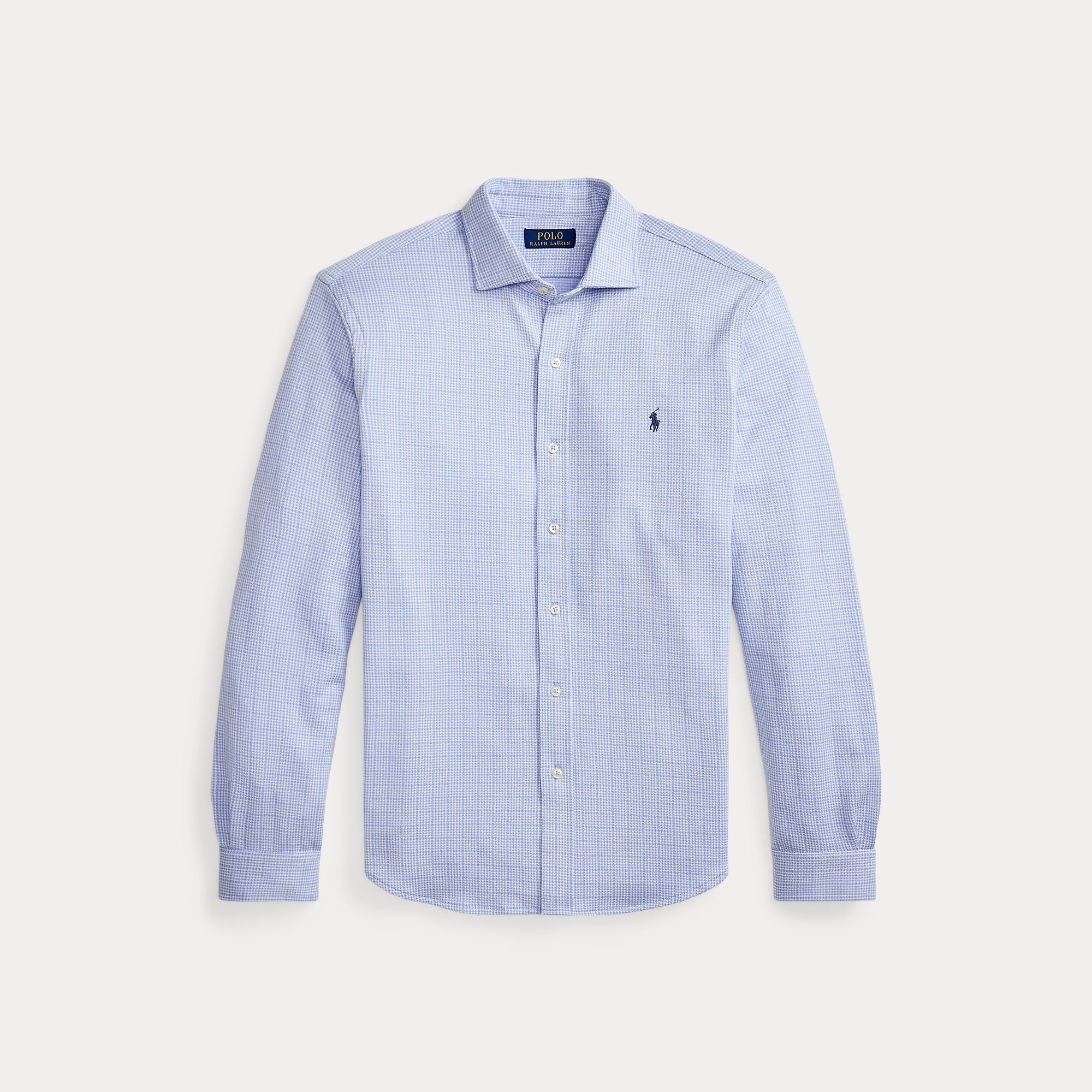 Plaid Jersey Spread-Collar Shirt - BoUvy
