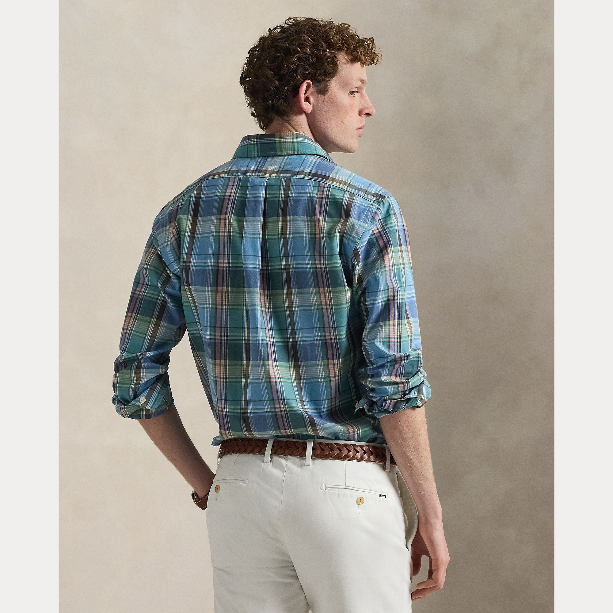 CUSTOM FIT PLAID POPLIN SHIRT - BoUvy