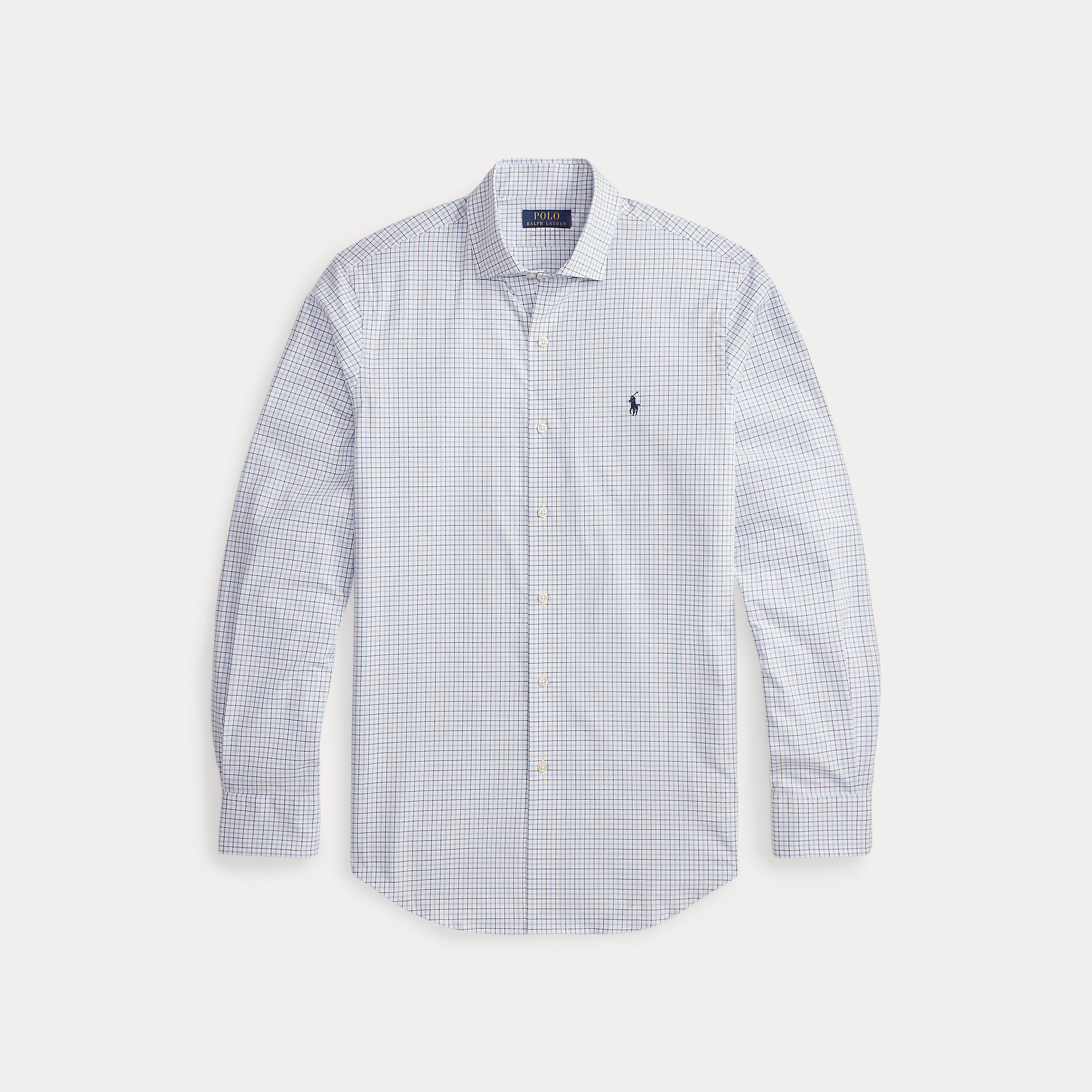 Custom Fit Plaid Stretch Poplin Shirt - BoUvy