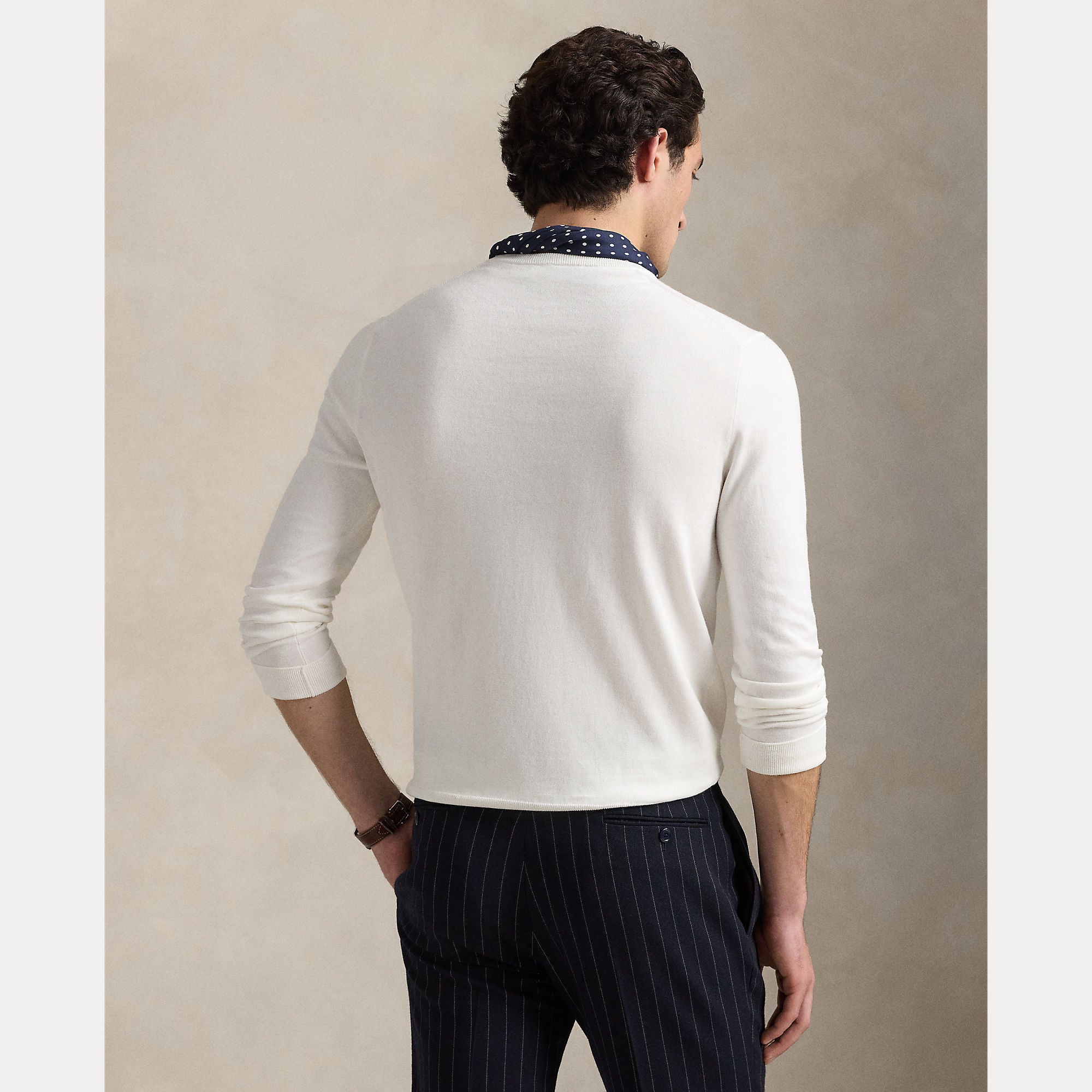 Slim Fit Textured Cotton Sweater - BoUvy